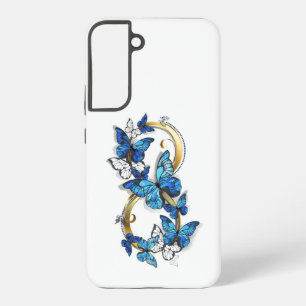 Symbol Unendlichkeit von blauen Morpho-Schmetterli Samsung Galaxy Hülle
