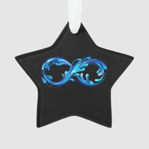Symbol Unendlichkeit von kaltem klarem Wasser Ornament