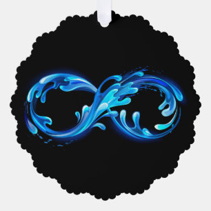 Symbol Unendlichkeit von kaltem klarem Wasser Ornament Karte