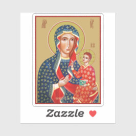 Symbol unserer Dame von Częstochowa: Die schwarze  Aufkleber