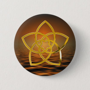 Symbol Venus Blume / GOLD Button