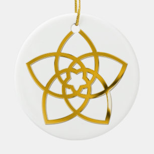 Symbol Venus Blume / GOLD Keramikornament