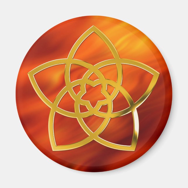 Symbol Venus Blume / GOLD Magnet (Vorne)