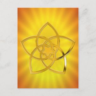 Symbol Venus Blume / GOLD Postkarte