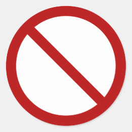 Symbol verbieten oder verbieten runder aufkleber