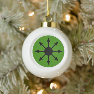 Symbol von Chaos Star Keramik Kugel-Ornament