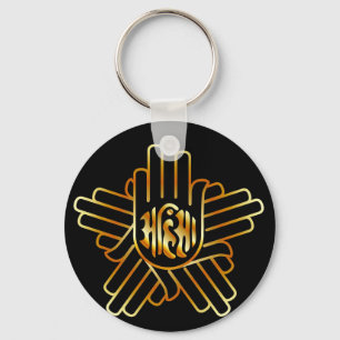 Symbol von Jainismus im Gold Schlüsselanhänger