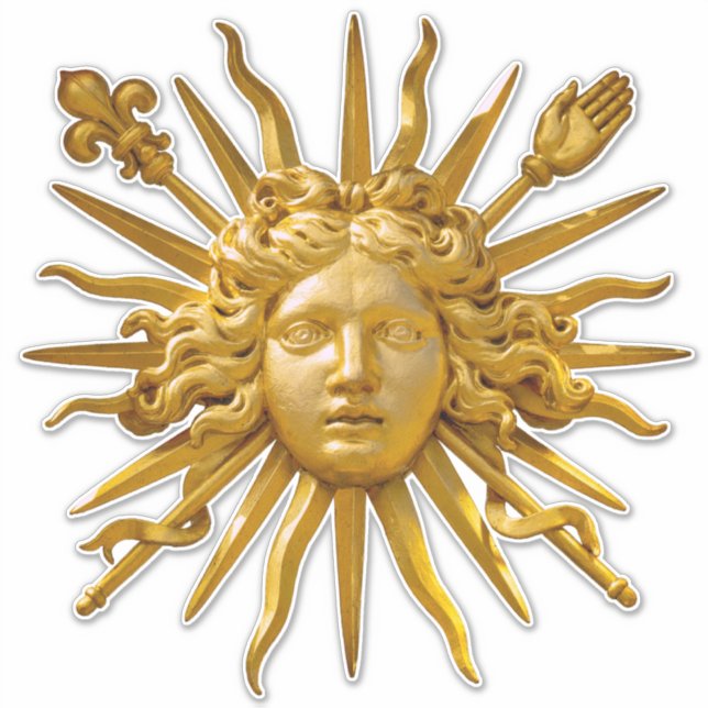 Symbol von Louis XIV der Sonnenkönig Aufkleber (Vorderseite)
