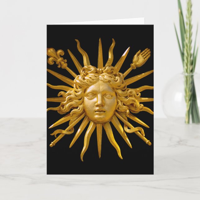 Symbol von Louis XIV der Sonnenkönig Karte (Vorderseite)