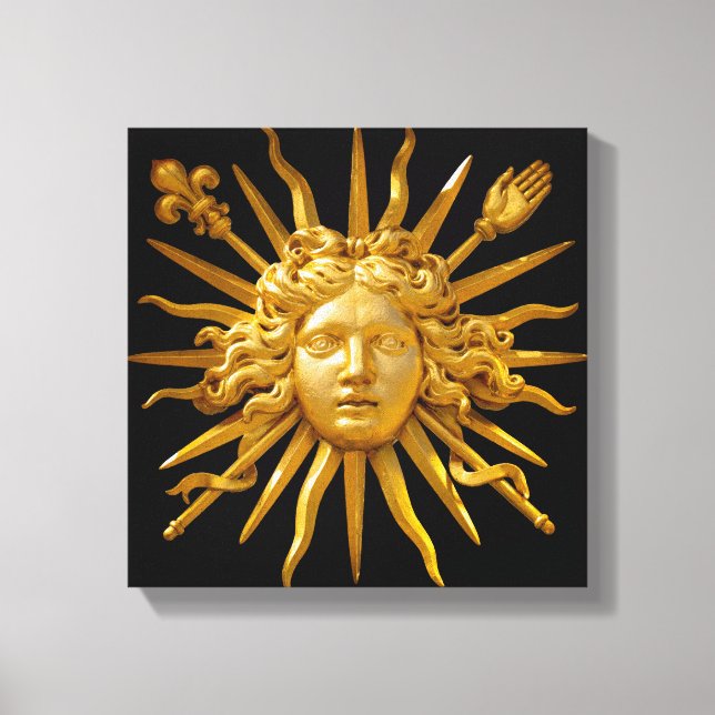 Symbol von Louis XIV der Sonnenkönig Leinwanddruck (Vorderseite)