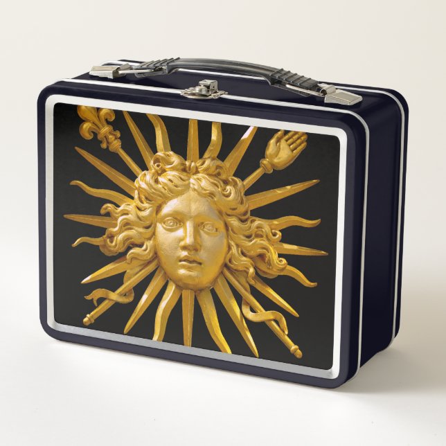 Symbol von Louis XIV der Sonnenkönig Metall Brotdose (Vorderseite)