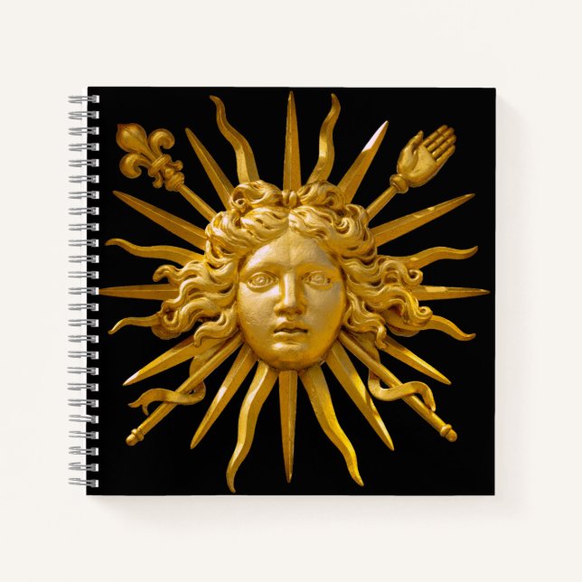 Symbol von Louis XIV der Sonnenkönig Notizbuch (Vorderseite)