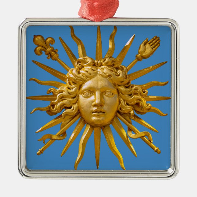 Symbol von Louis XIV der Sonnenkönig Ornament Aus Metall (Vorne)