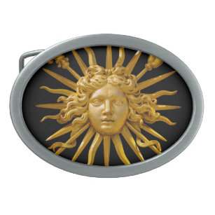 Symbol von Louis XIV der Sonnenkönig Ovale Gürtelschnalle