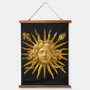 Symbol von Louis XIV der Sonnenkönig Wandteppich Mit Holzrahmen