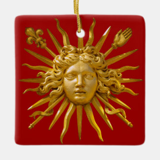 Symbol von Ludwig XIV. dem Sonnenkönig Keramikornament