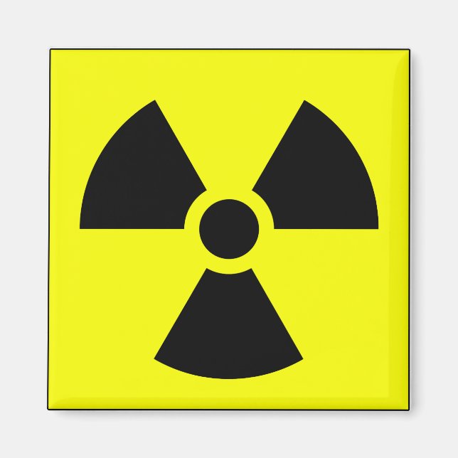 Symbol-Warnzeichen für die Signatur der Strahlstru Magnet (Vorne)