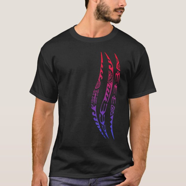 Symbol Waves Muster Kultur Maori Stamm Neuseal T-Shirt (Vorderseite)
