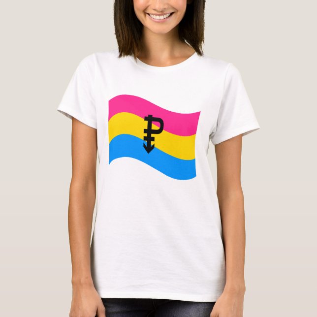 Symbol-Wavy-Flag Pansexual T-Shirt (Vorderseite)