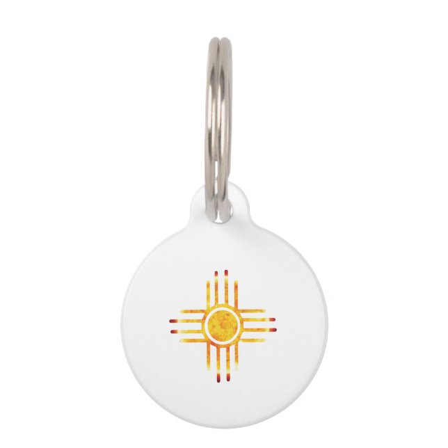 Symbol Zia Sun Geschenkidee Haustiermarke (Vorderseite)