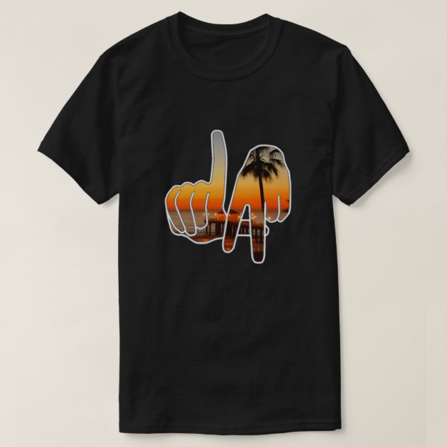 SYMBOLE À LA MAIN DE Los Angeles T-Shirt (Design devant)