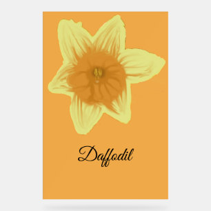 SYMBOLE ACrylique Daffodique orange et jaune