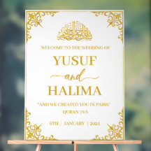 SYMBOLE ACrylique DE BIENVENUE Mariage musulman