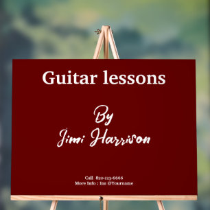 Symbole acrylique de l'enseignant de guitare moder