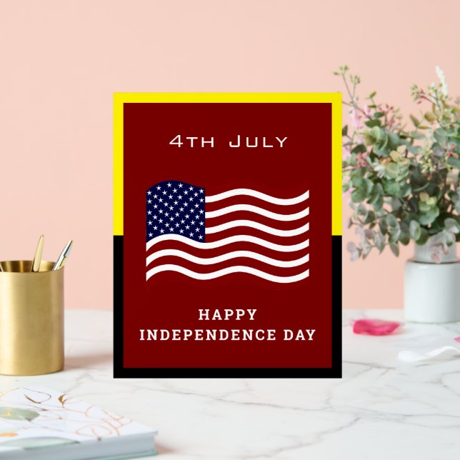 Symbole acrylique du Jour de l'Indépendance - USA  (Mariage)