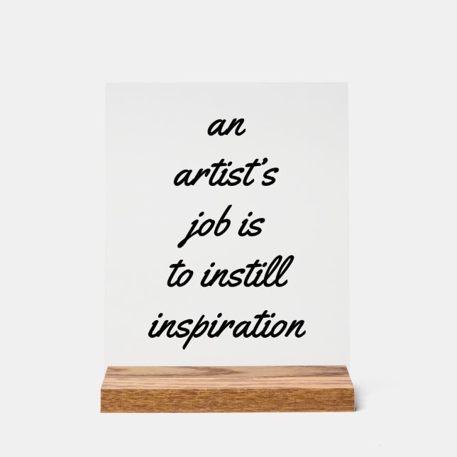 Symbole acrylique d'un artiste (Recto)