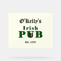 Symbole acrylique Man Cave Irish Pub Bar Tavern