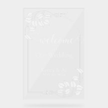 Symbole acrylique Mariage naturel chic