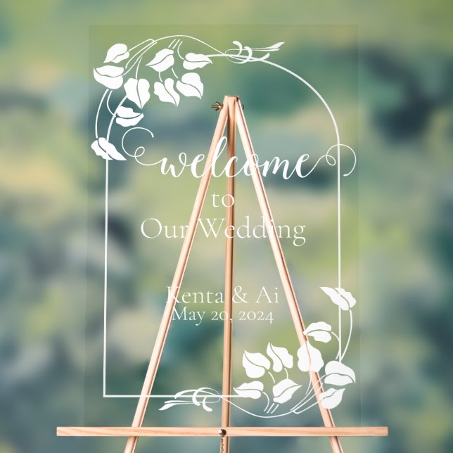 Symbole acrylique Mariage naturel chic (Neutre)