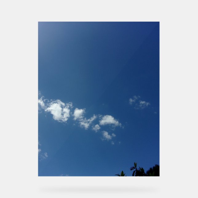 Symbole acrylique style design ciel bleu (Recto)