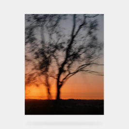 Symbole acrylique style design coucher de soleil