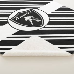 Symbole Aquarius couverture sherpa