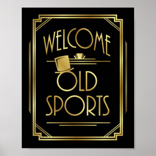 Symbole Art Déco BIENVENUE SPORTIFS ANCIENS Imprim