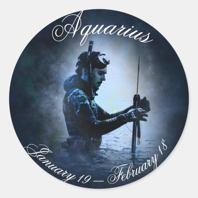 Symbole astrologique Zodiac Horoscope Stickers Aqu (Devant)