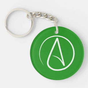 Symbole athée : blanc sur vert