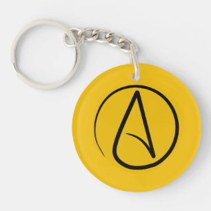 Symbole athée : noir sur jaune