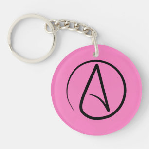 Symbole athée : noir sur rose clair