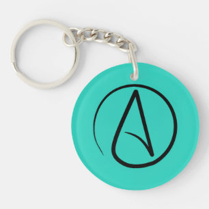 Symbole athée : noir sur verdigris