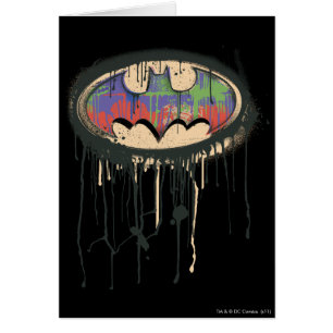 Symbole Batman   Logo rouge violet vert