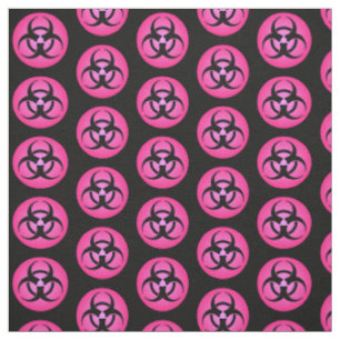 Symbole biologique rose et noir Tissu