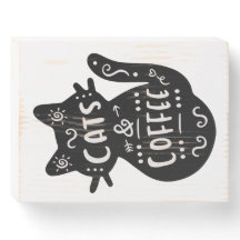 Symbole Cats & Coffee Wood Box