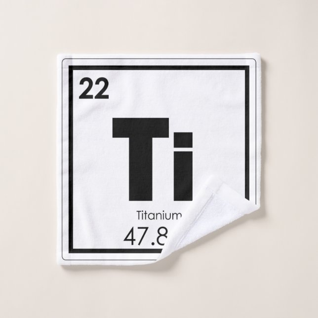 Symbole chimique de l'élément de titane formule ch (Gant de toilette)