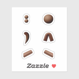 Symbole chocolat spécial autocollants