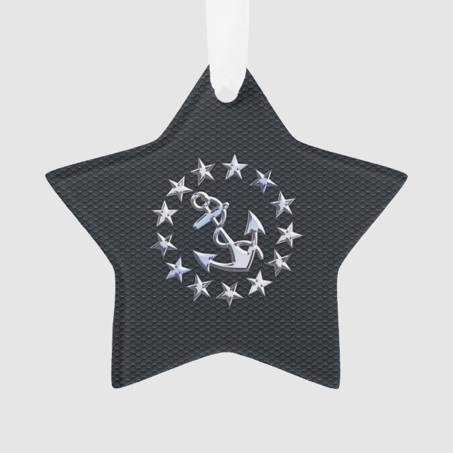 Symbole Chrome du drapeau nautique Yacht sur le Dé (devant)