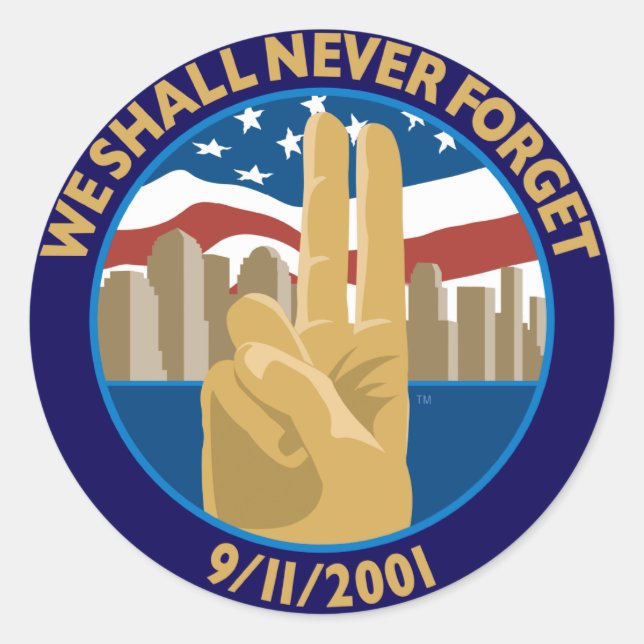 Symbole commémoratif 9/11 Sticker (Devant)