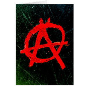 Symbole d'anarchie rouge grungy